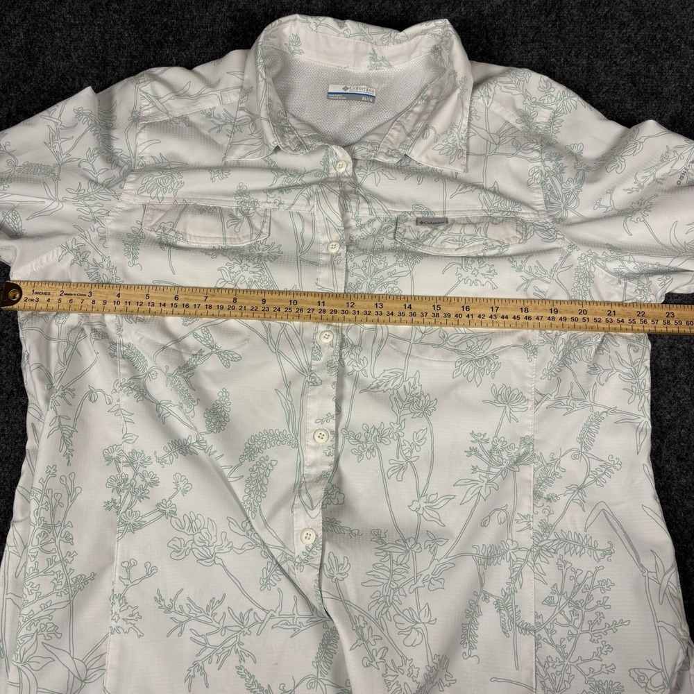 Columbia XL Men's White‎ PatternOmni Shade Long Sleeve Lightweight Soft Casual - Picture 6 of 8